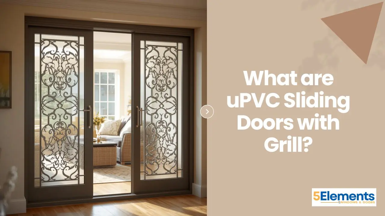 uPVC sliding doors with grill