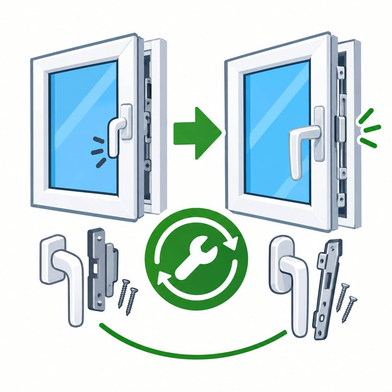 Simple hardware upgrades and replacements for existing uPVC windows