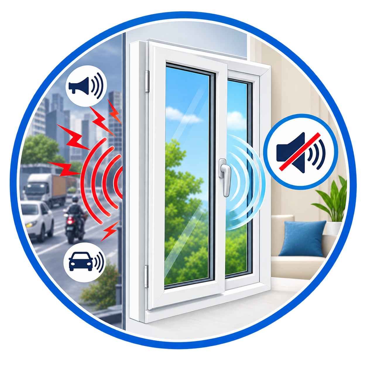 upvc window section