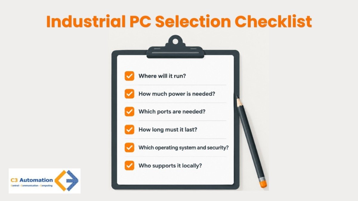 Industrial PC Selection Checklist Industrial PC