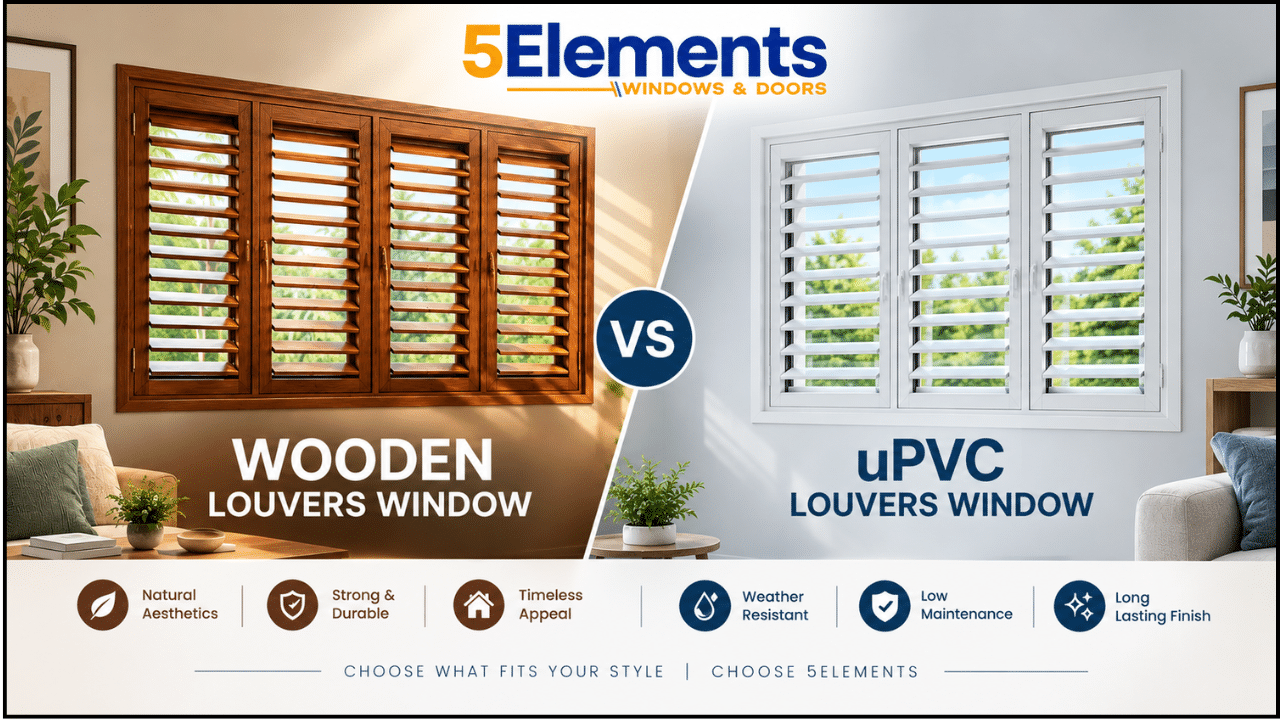 wooden louvers window 
